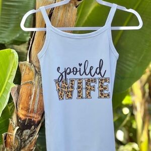 Spoiled Wife Ribbed Tank Top